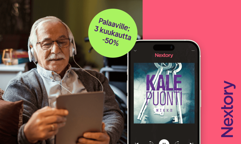 Nextory palaaville asiakkaille tarjous_Senioriedut_ale