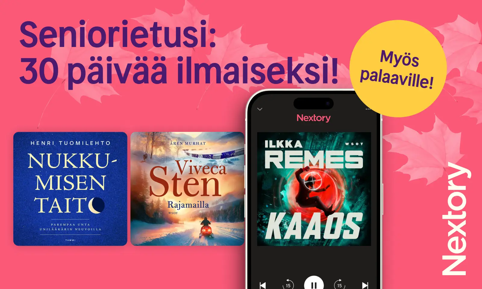 Nextory 30 päivää ilmainen kokeilu